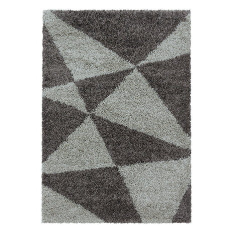 Modern hoogpolig vloerkleed Star kleur taupe 3101