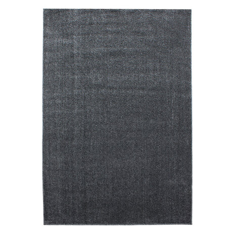 Effen of uni vloerkleed Lissabon kleur grijs