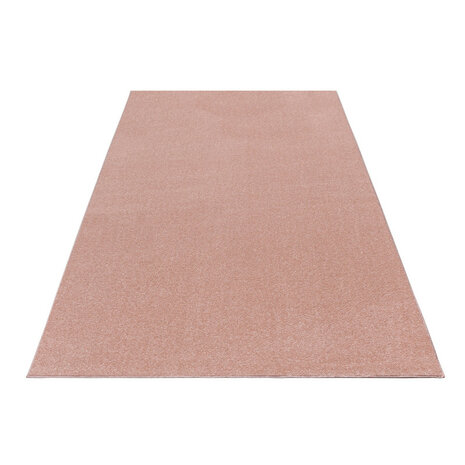 Effen of uni vloerkleed Lissabon kleur rose
