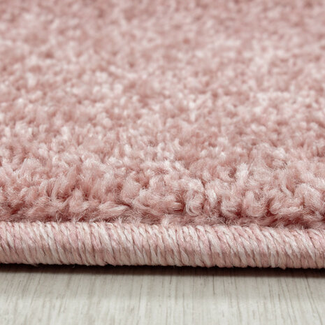 Effen of uni vloerkleed Lissabon kleur rose
