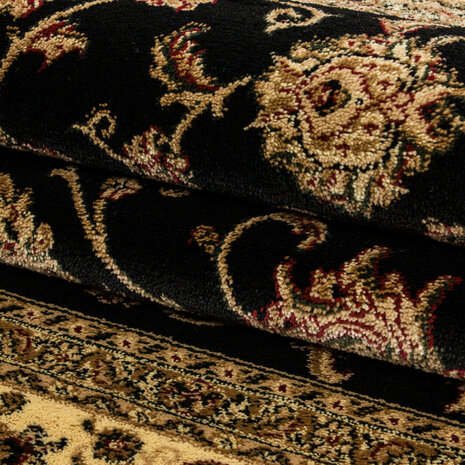 Klassiek vloerkleed Oriental kleur zwart