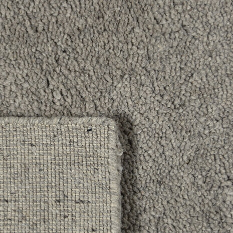 Wollen handloom vloerkleed Zenaga kleur taupe