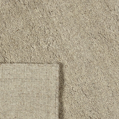 Wollen handloom vloerkleed Zenaga kleur zand