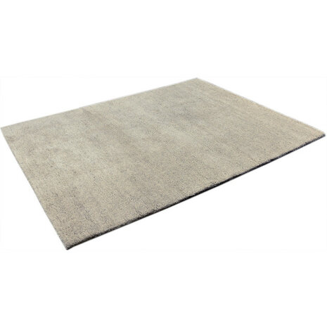 Wollen handloom vloerkleed Zenaga kleur licht grijs