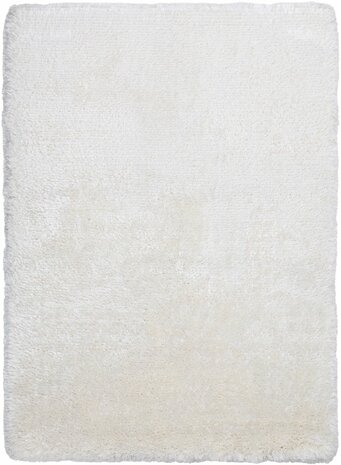 Hoogpolig vloerkleed Adore van Ligne Pure kleur ecru