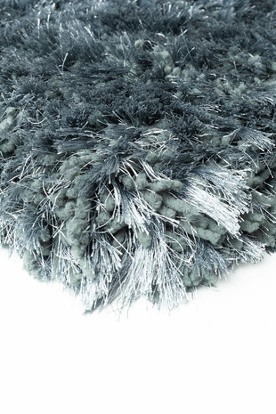Hoogpolig vloerkleed Adore van Ligne Pure kleur blauw