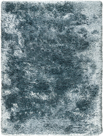 Hoogpolig vloerkleed Adore van Ligne Pure kleur blauw