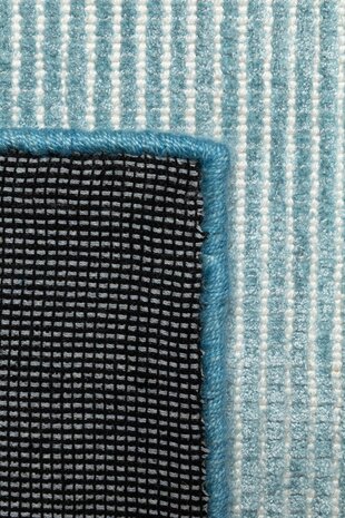 Bamboe vloerkleed DEW van Ligne Pure kleur petrol
