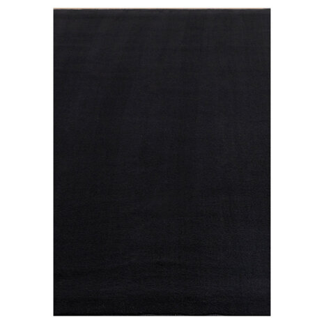 Effen of uni vloerkleed Dynasty kleur zwart