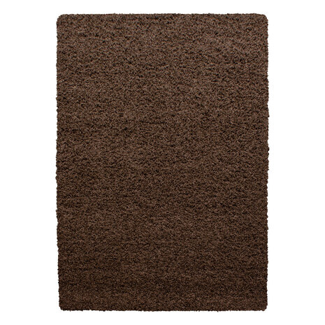 Hoogpolig vloerkleed Gold Shaggy kleur bruin