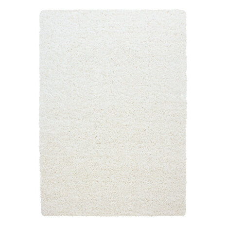 Hoogpolig vloerkleed Gold Shaggy kleur creme