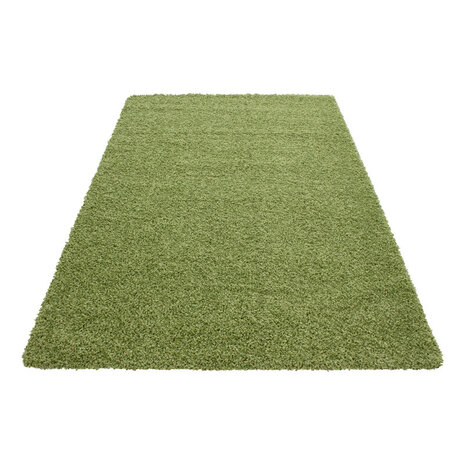 Hoogpolig vloerkleed Gold Shaggy kleur groen