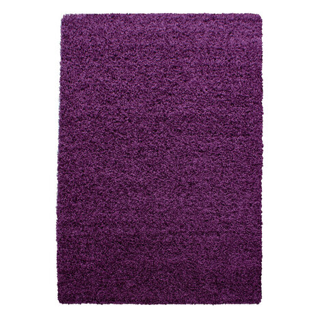 Hoogpolig vloerkleed Gold Shaggy kleur lila