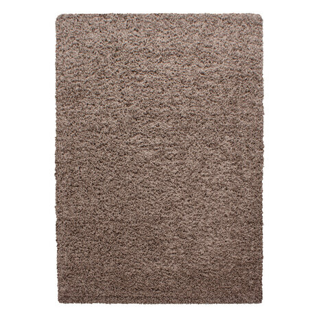 Hoogpolig vloerkleed Gold Shaggy kleur mocca