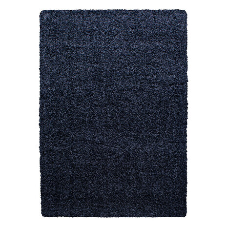 Hoogpolig vloerkleed Gold Shaggy kleur navy