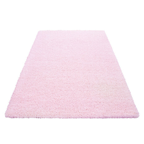Hoogpolig vloerkleed Gold Shaggy kleur pink