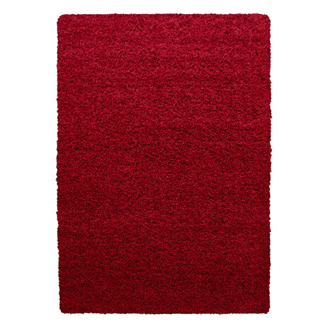Hoogpolig vloerkleed Gold Shaggy kleur rood