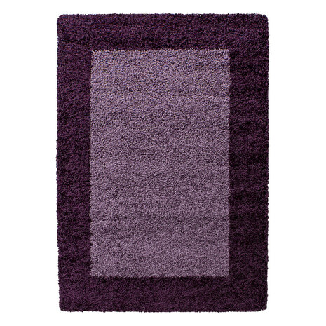 Lila hoogpolig vloerkleed Gold Shaggy  