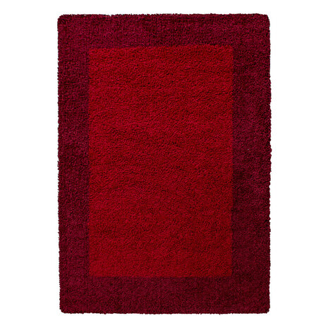 Rood hoogpolig vloerkleed Gold Shaggy  