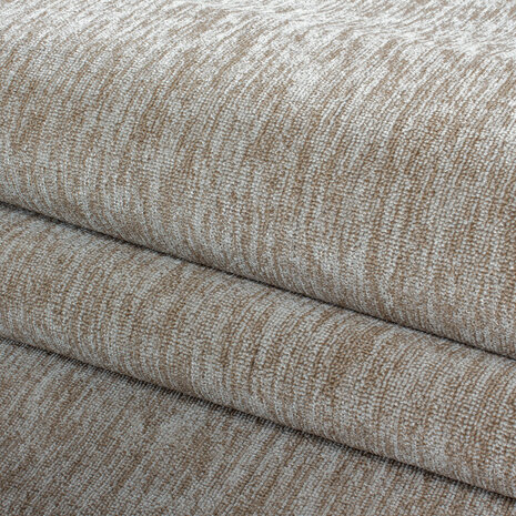 Kortpolig beige vloerkleed of karpet Verdi