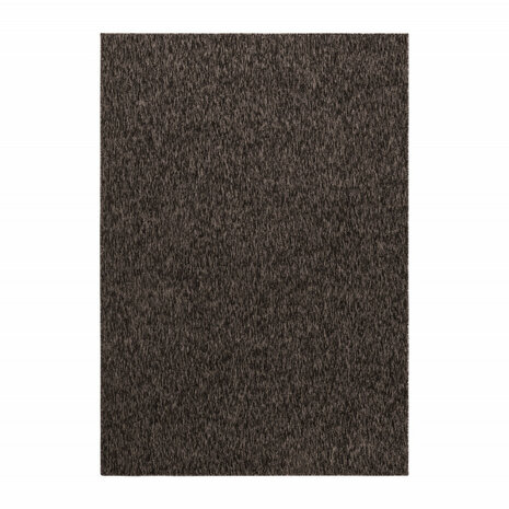 Kortpolig bruin vloerkleed of karpet Verdi