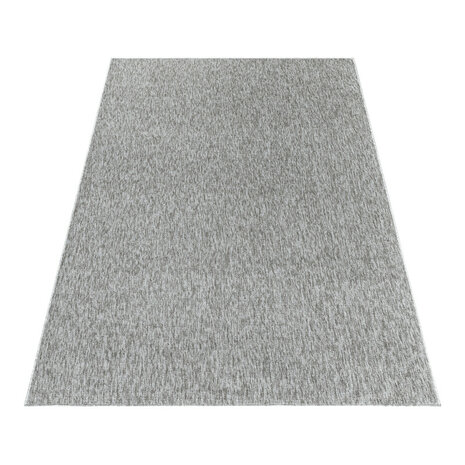 Kortpolig licht grijs vloerkleed of karpet Verdi