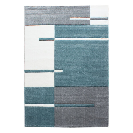Blauw vloerkleed of karpet Mabel 