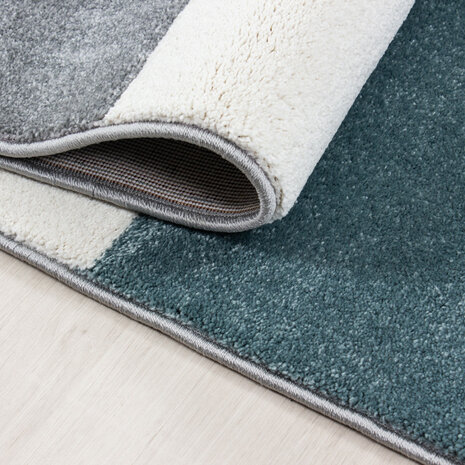 Blauw vloerkleed of karpet Mabel 