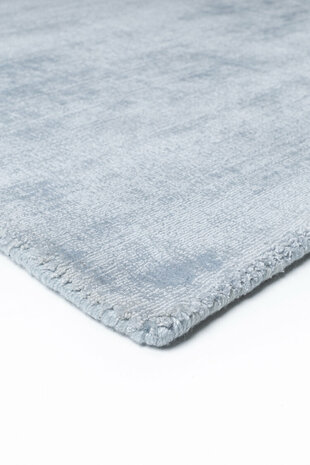 Viscose vloerkleed Current Ligne Pure kleur blauw