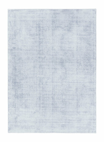 Viscose vloerkleed Current Ligne Pure kleur blauw