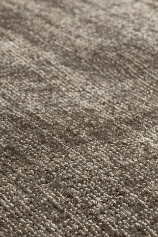 Viscose vloerkleed Current Ligne Pure kleur bruin