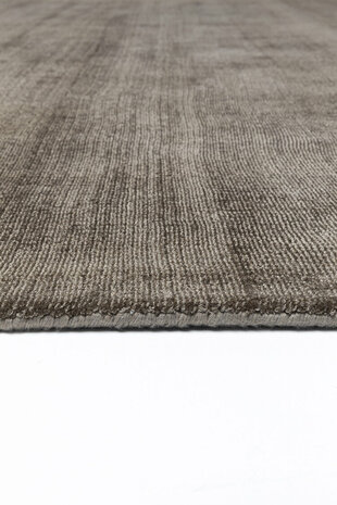 Viscose vloerkleed Current Ligne Pure kleur bruin