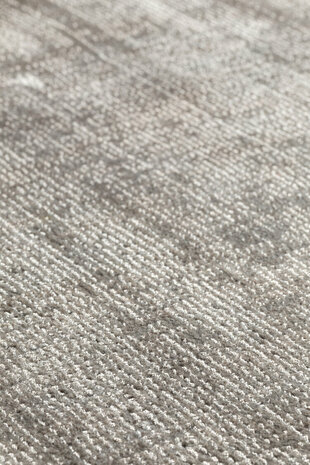 Viscose vloerkleed Current Ligne Pure kleur taupe