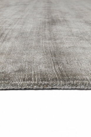 Viscose vloerkleed Current Ligne Pure kleur taupe