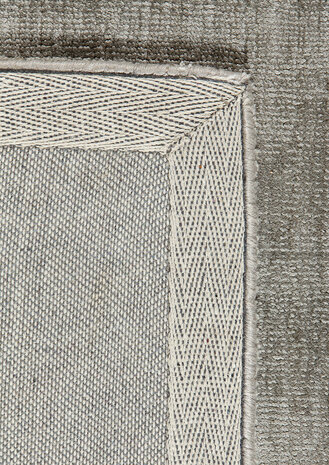 Viscose vloerkleed Current Ligne Pure kleur taupe