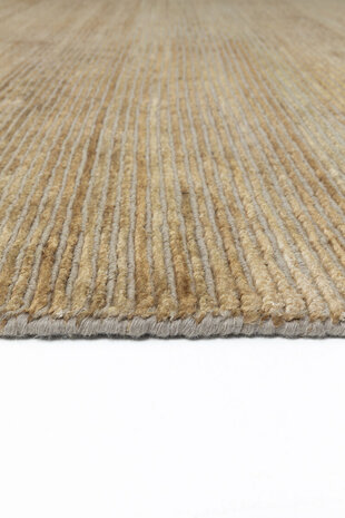 Handgeknoopt vloerkleed Dune Ligne Pure kleur zand