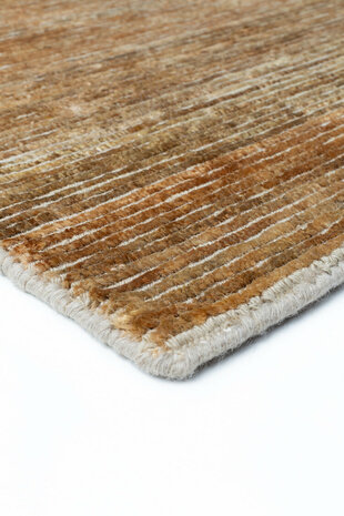 Handgeknoopt vloerkleed Dune Ligne Pure kleur zand