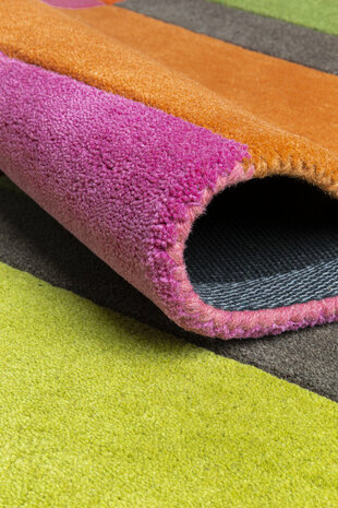 Wollen vloerkleed Patch Ligne Pure kleur multicolor