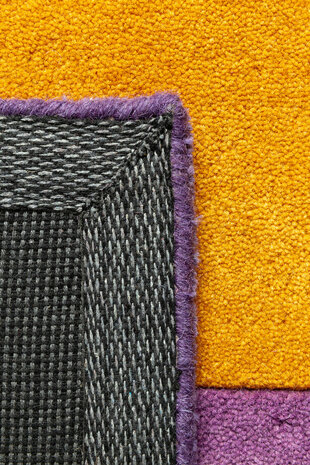 Wollen vloerkleed Patch Ligne Pure kleur multicolor