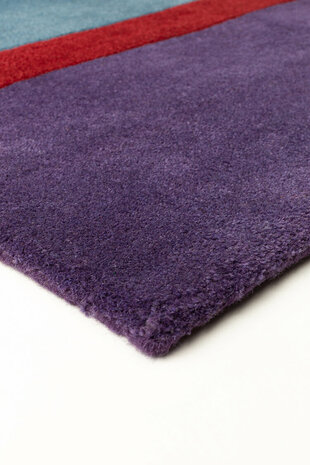 Wollen vloerkleed Patch Ligne Pure kleur multicolor