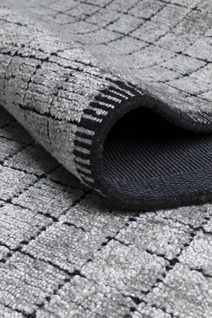 Modern wollen vloerkleed Mesch Ligne Pure kleur grijs
