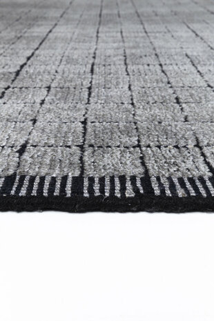 Modern wollen vloerkleed Mesch Ligne Pure kleur grijs