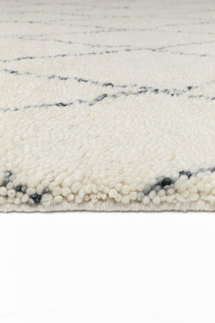 Berber wollen vloerkleed Prime Ligne Pure kleur ivoor