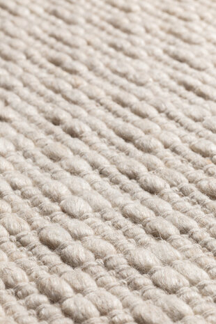 Wollen vloerkleed Rhythm Ligne Pure kleur zand