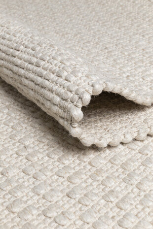 Wollen vloerkleed Rhythm Ligne Pure kleur zand