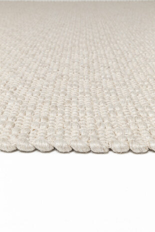 Wollen vloerkleed Rhythm Ligne Pure kleur zand