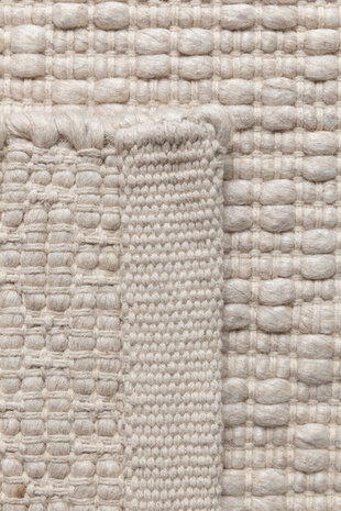 Wollen vloerkleed Rhythm Ligne Pure kleur zand