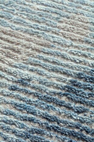 Vintage vloerkleed Erode Ligne Pure kleur blauw