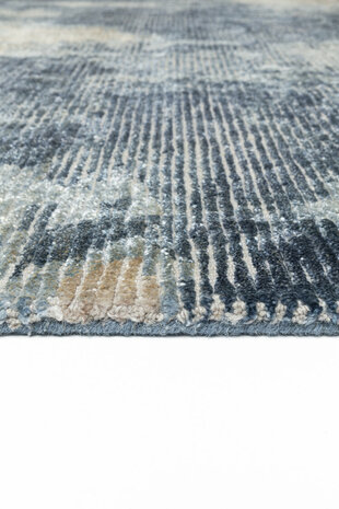 Vintage vloerkleed Erode Ligne Pure kleur blauw
