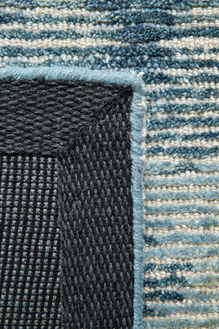 Vintage vloerkleed Erode Ligne Pure kleur blauw
